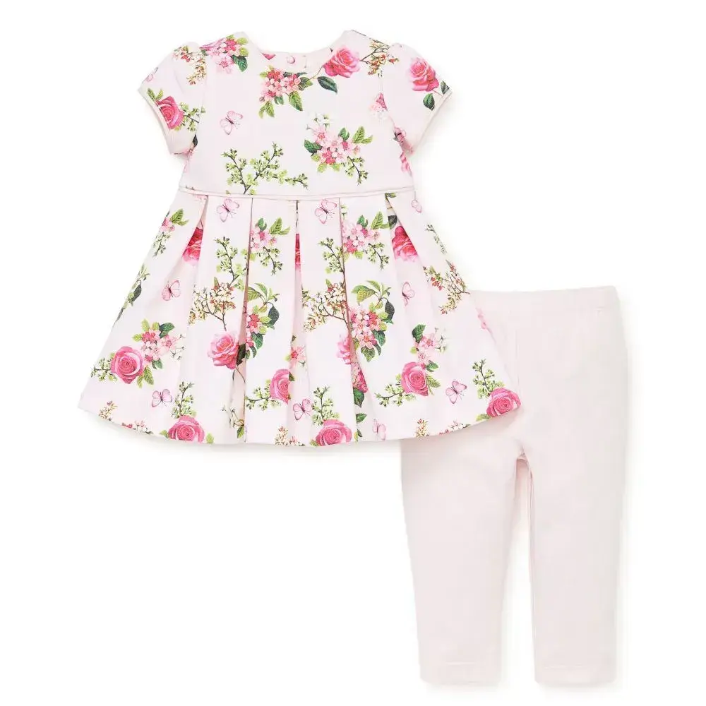 【Little Me】植物洋裝/緊身褲組