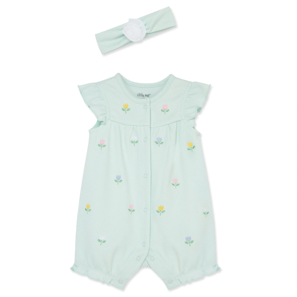 【Little Me】繽紛鬱金香短兔裝/髮帶