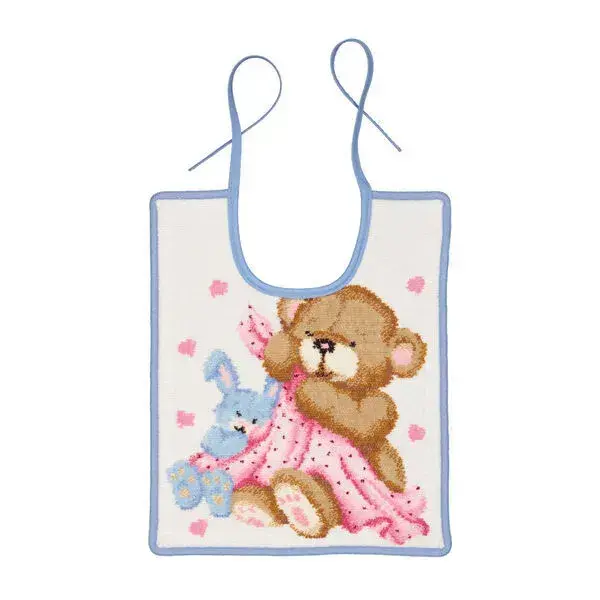 【feiler】小兔泰迪圍兜(25x30)藍