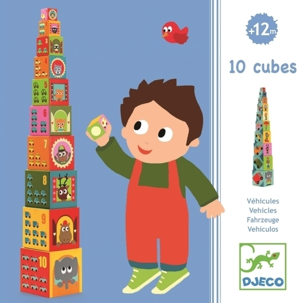 【DJECO智荷】疊疊樂/交通工具疊疊屋