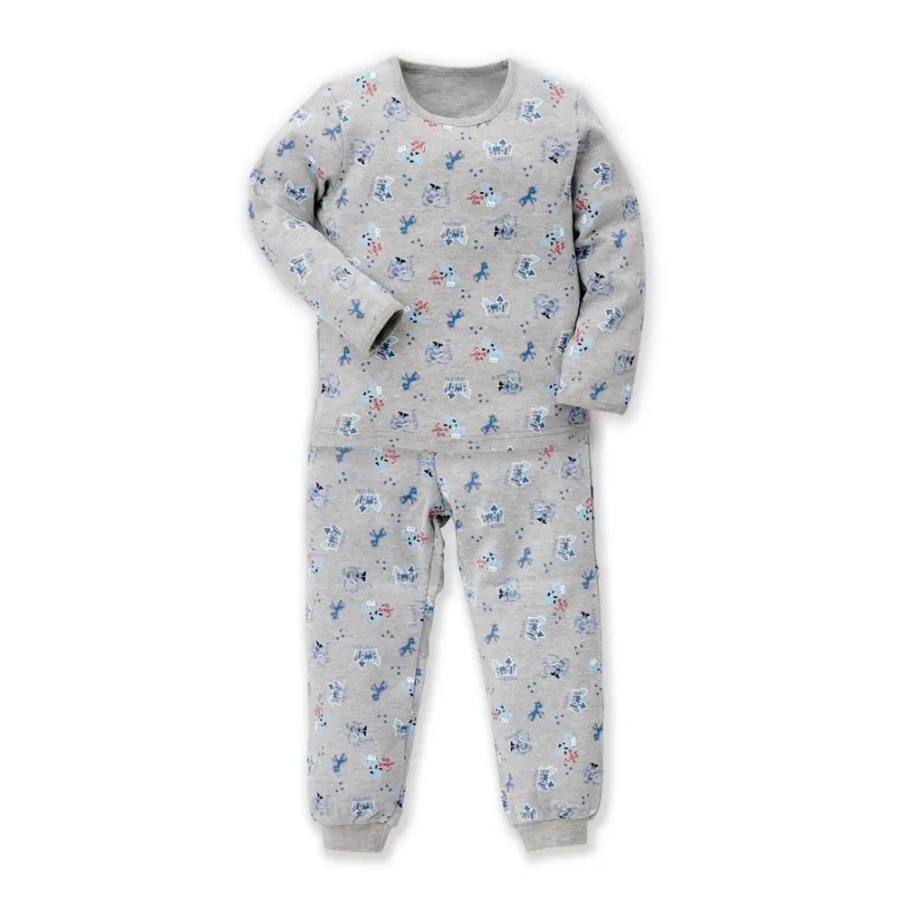 【Baby City娃娃城】美棉長袖套裝/城堡灰