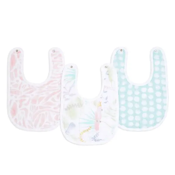 【Aden & Anais】經典圍兜3入/熱帶風浪