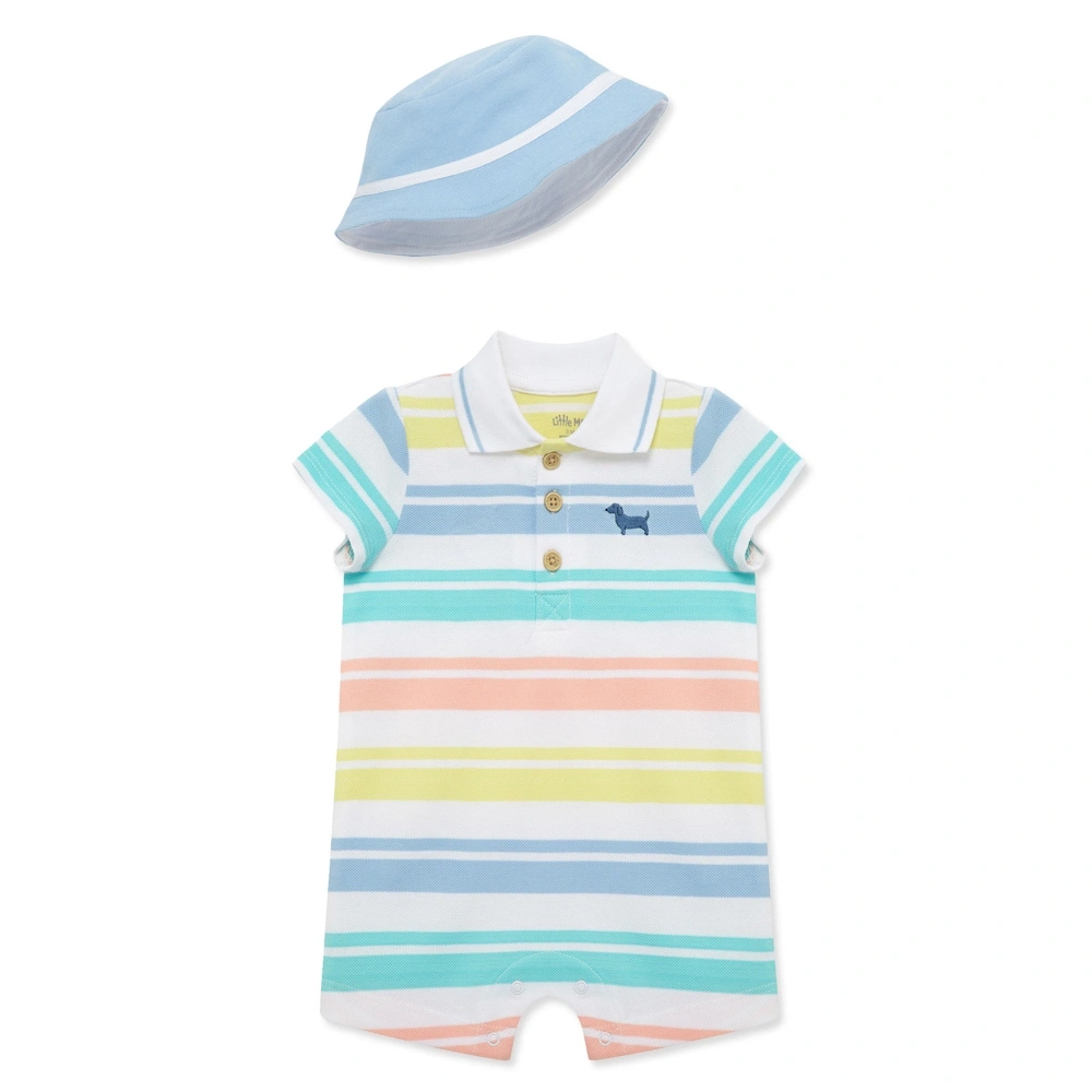 【Little Me】彩虹休閒短兔裝/帽子