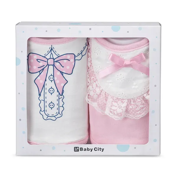 【Baby City娃娃城】小淑女圍兜2入禮盒
