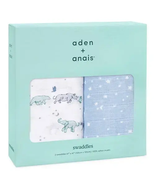 【Aden&Anais】經典多功能包巾2入/冉冉之星