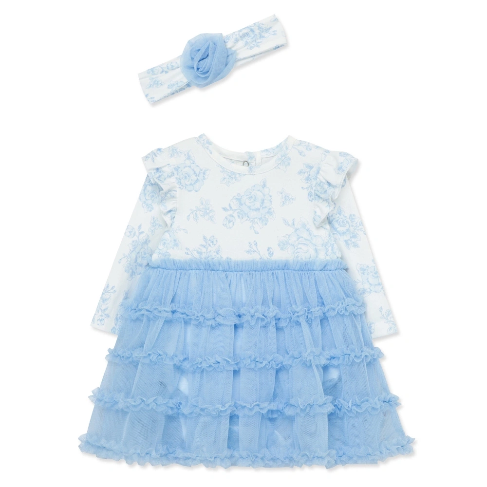 【Little Me】藍玫瑰紗裙/髮帶