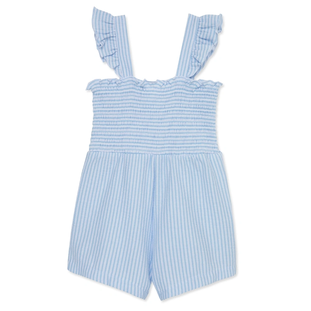 【Little Me】條紋鬆緊連身褲