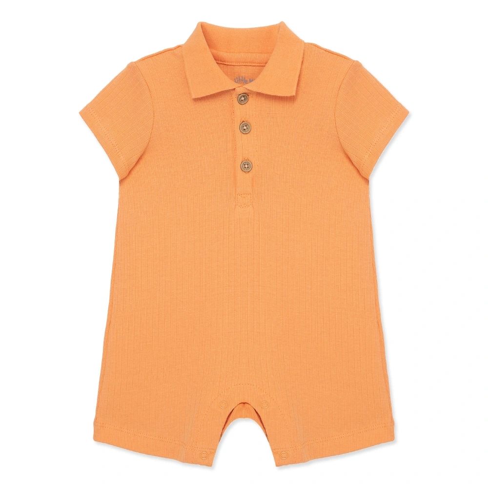 【Little Me】橘色POLO短兔裝