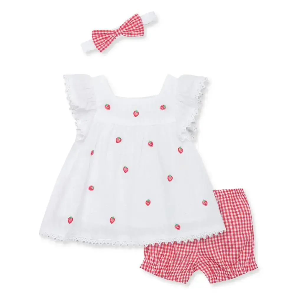 【Little Me】草莓遊戲上衣/短褲/髮帶