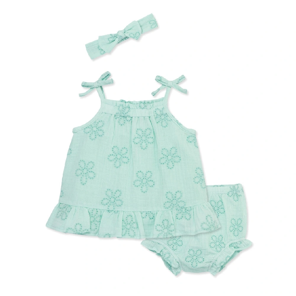 【Little Me】花朵背心上衣/褲子/髮帶