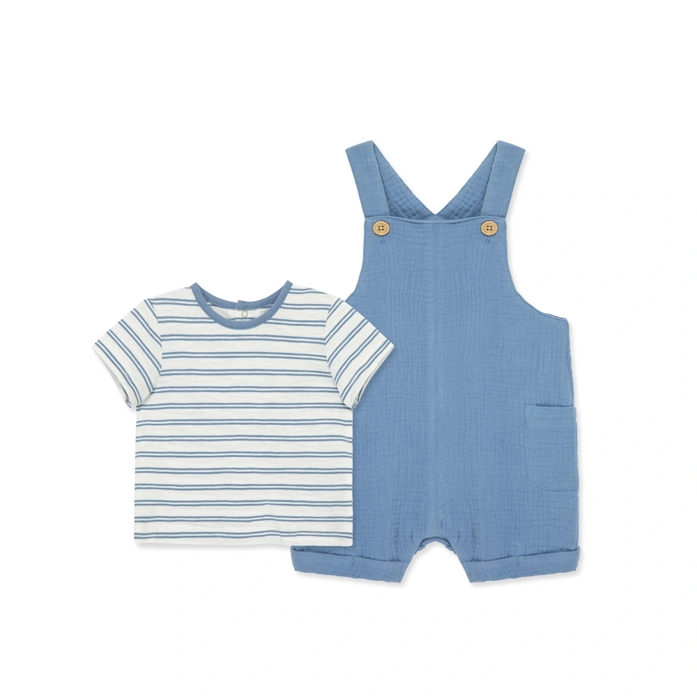 【Little Me】藍色吊帶褲套裝