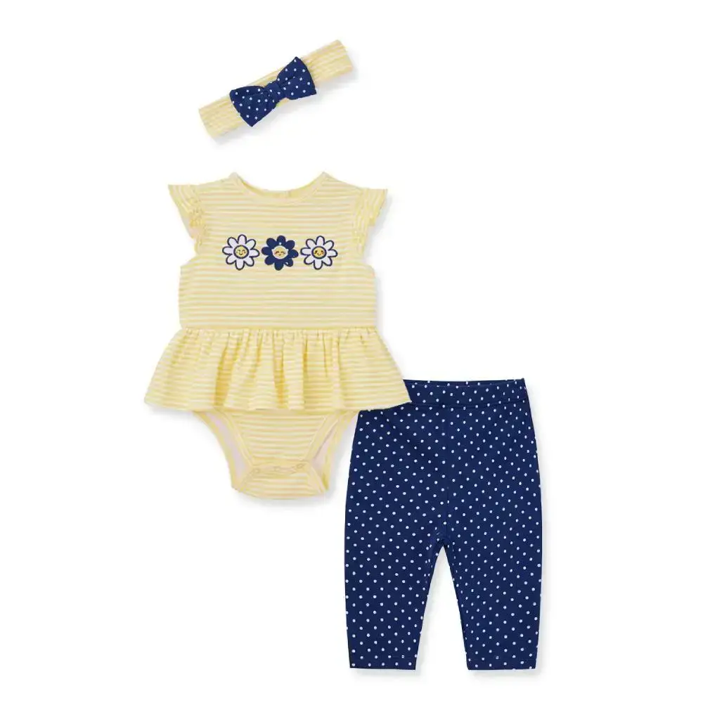 【Little Me】雛菊朋友連身衣/長褲/髮帶