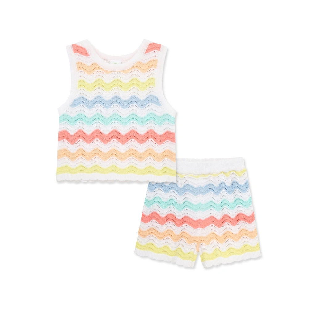 【Little Me】彩虹波浪背心上衣/褲子