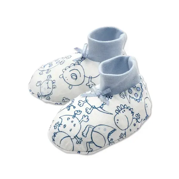 【Baby City娃娃城】天絲棉腳套／塗鴉藍