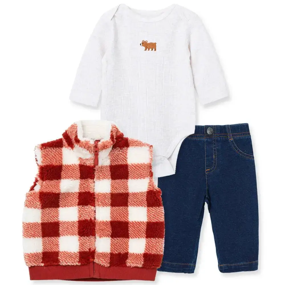 【Little Me】格子背心/連身衣/褲子