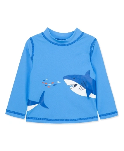 【Little Me】鯊魚長袖防護泳衣