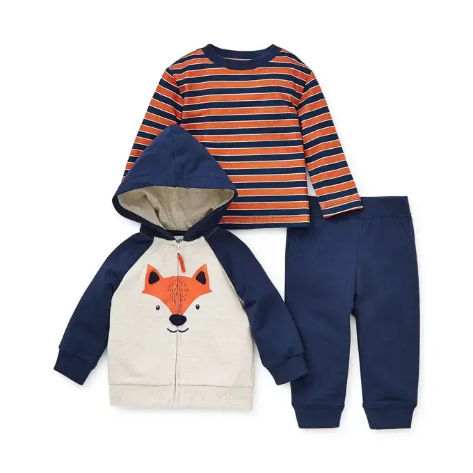 【Little Me】狐狸連帽外套＋上衣＋長褲