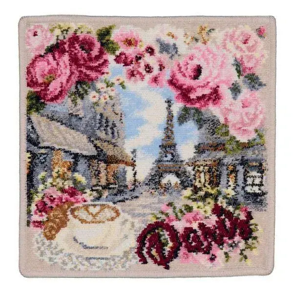 【feiler】漫遊巴黎方巾(25x25)/米