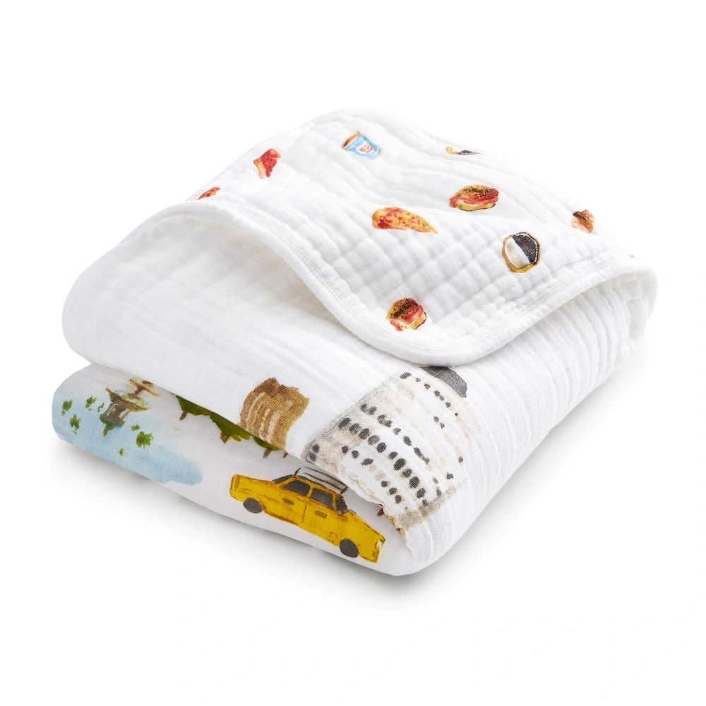 【Aden & Anais】有機棉四層紗毯/紐約風尚 敏感肌適用 舒適透氣 嬰兒蓋毯 午睡毯 柔軟耐用 推車毯子 多功能毯  彌月禮盒 月中推薦