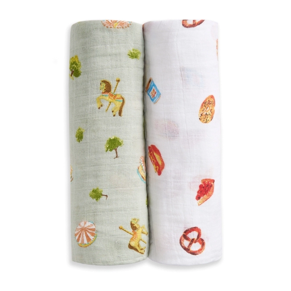 【Aden&Anais】有機棉包巾2入/紐約風尚 敏感肌適用 舒適透氣 新生兒包巾 月中愛用 柔軟小被被 寶寶床單 蓋毯  彌月禮盒 月中推薦 印度製