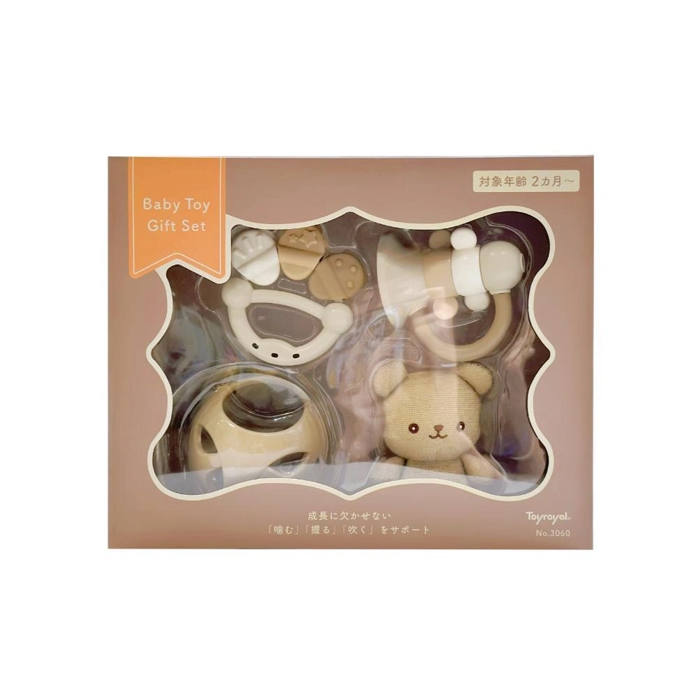 【TOYROYAL樂雅】蜜糖奶茶色嬰兒玩具禮盒