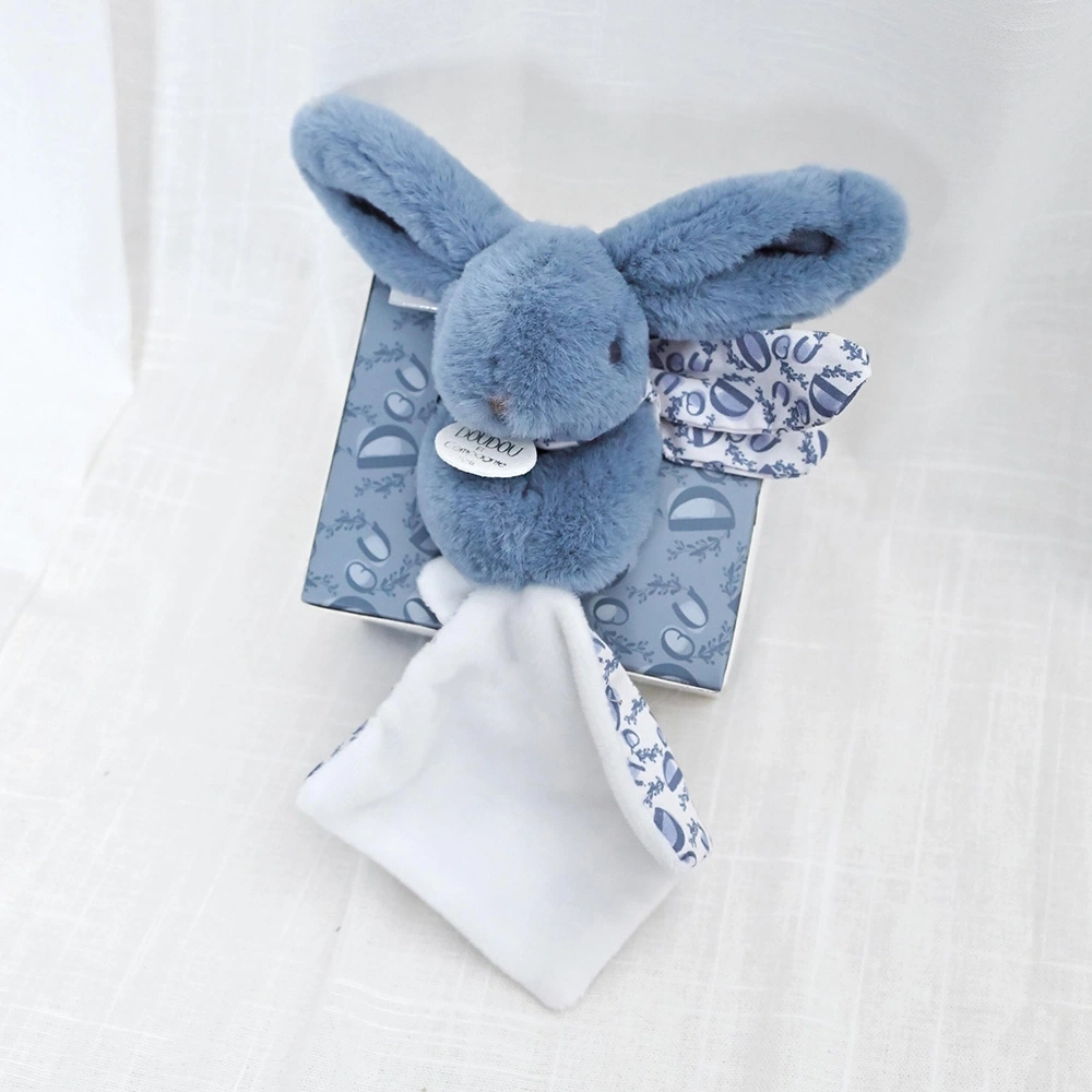 【Doudou】經典邦邦兔/布偶安撫巾/藍莓兔