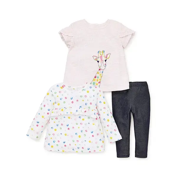 【Little Me】長頸鹿上衣二件/長褲