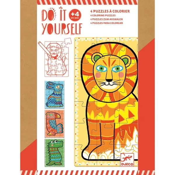 【DJECO智荷】彩繪拼圖/動物園派對