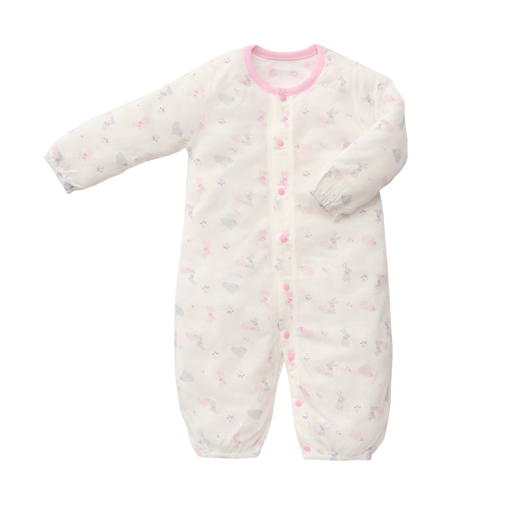 【Baby City娃娃城】長袖兩用兔裝50-70cm/粉兔