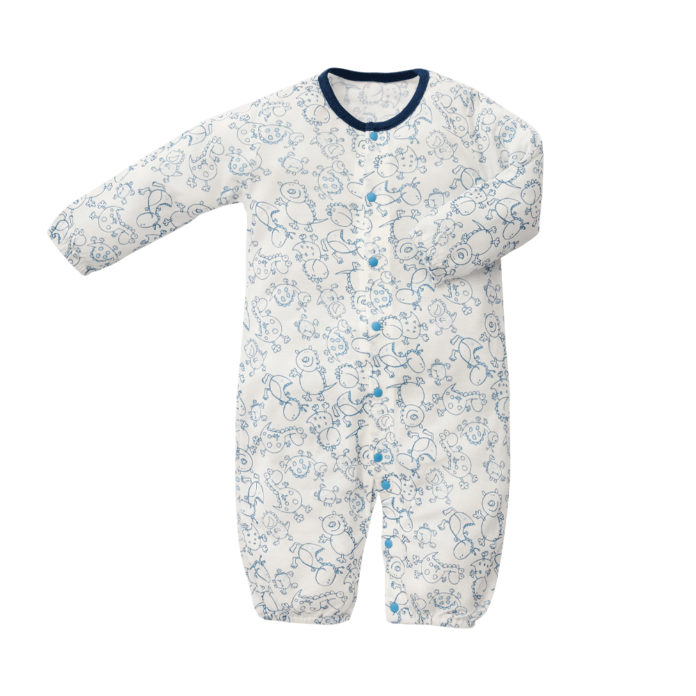 【Baby City娃娃城】長袖兩用兔裝50-70cm/塗鴉藍