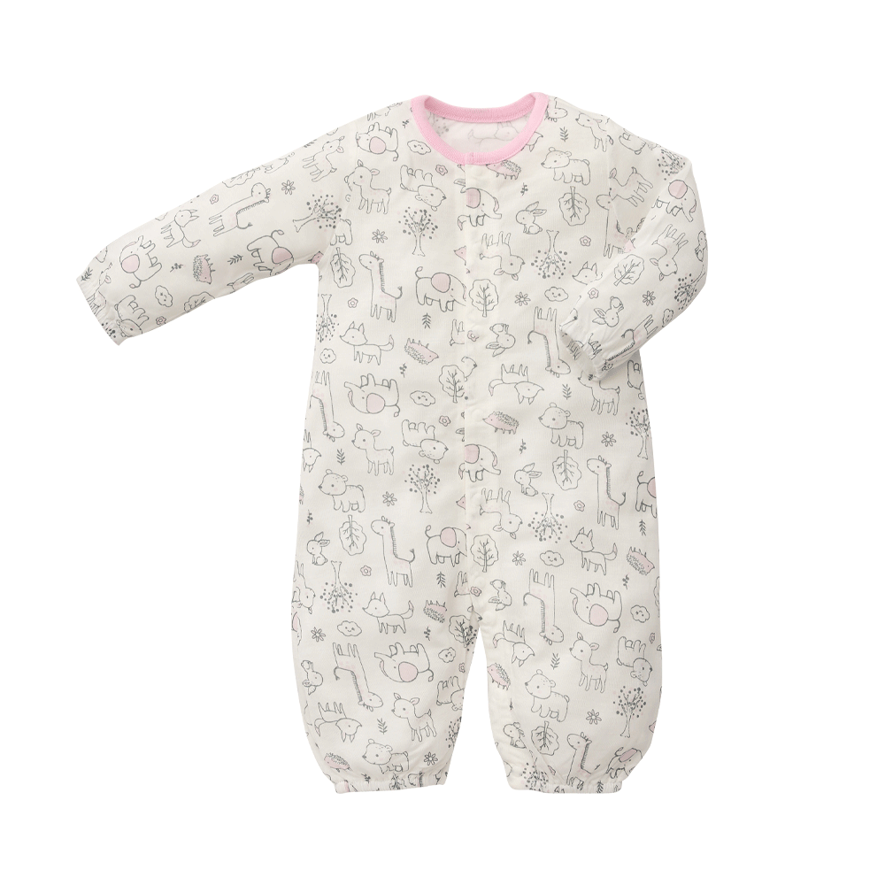 【Baby City娃娃城】長袖兩用兔裝50-70cm/可愛粉