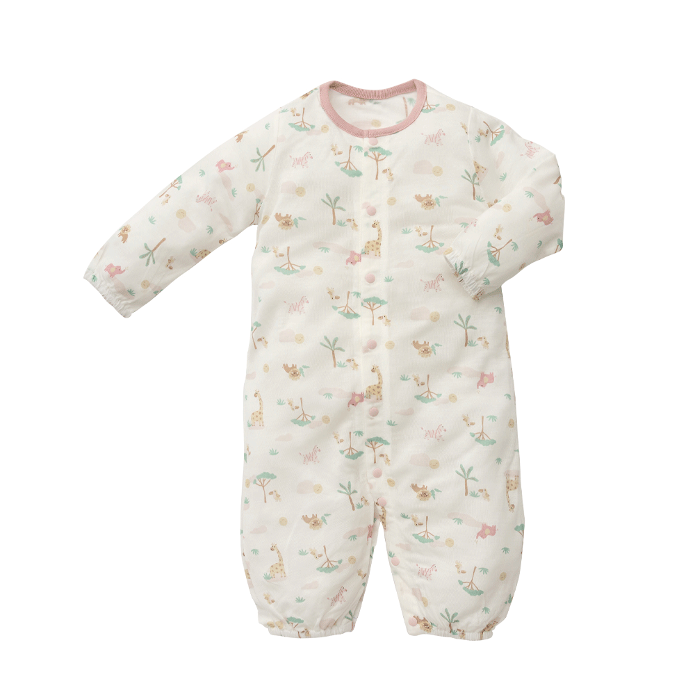 【Baby City娃娃城】長袖兩用兔裝50-70cm/草原動物粉