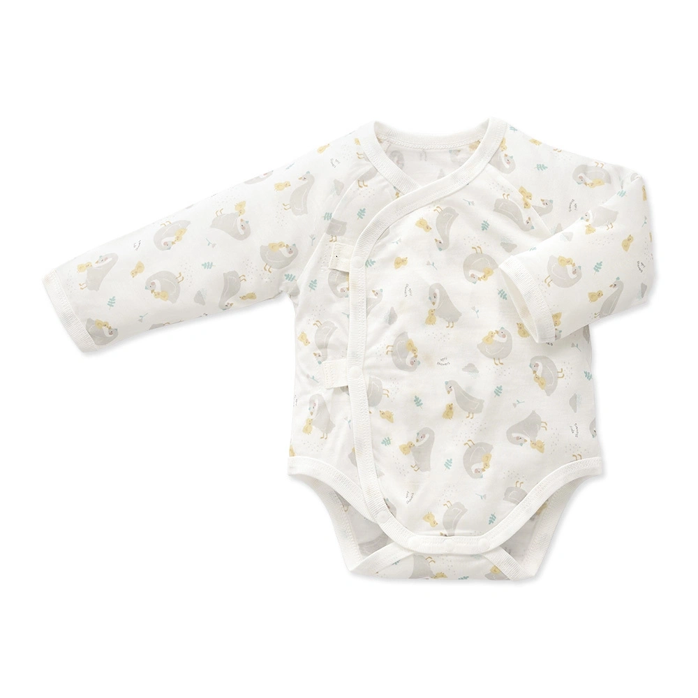 【Baby City娃娃城】天絲長袖初生連身衣/雨天鵝