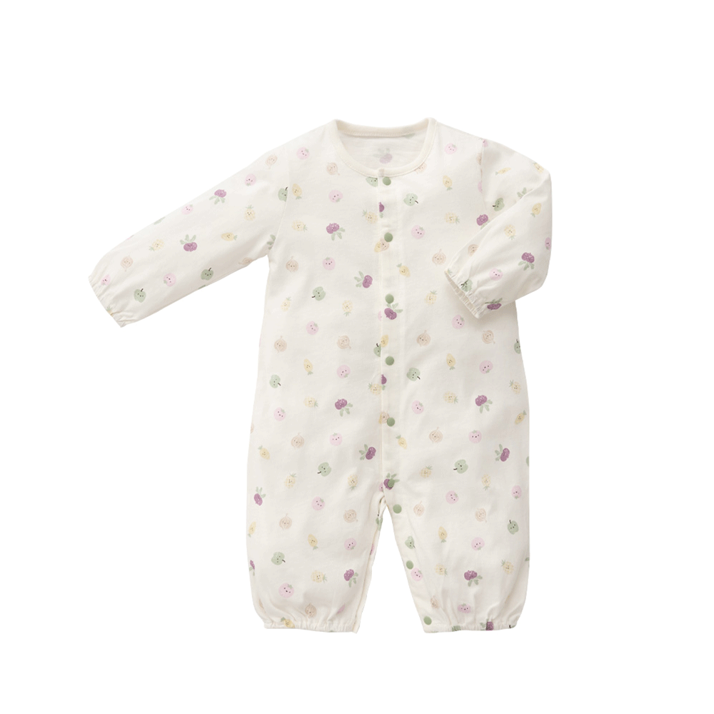 【Baby City娃娃城】有機棉長袖兩用兔裝50-70cm/水果