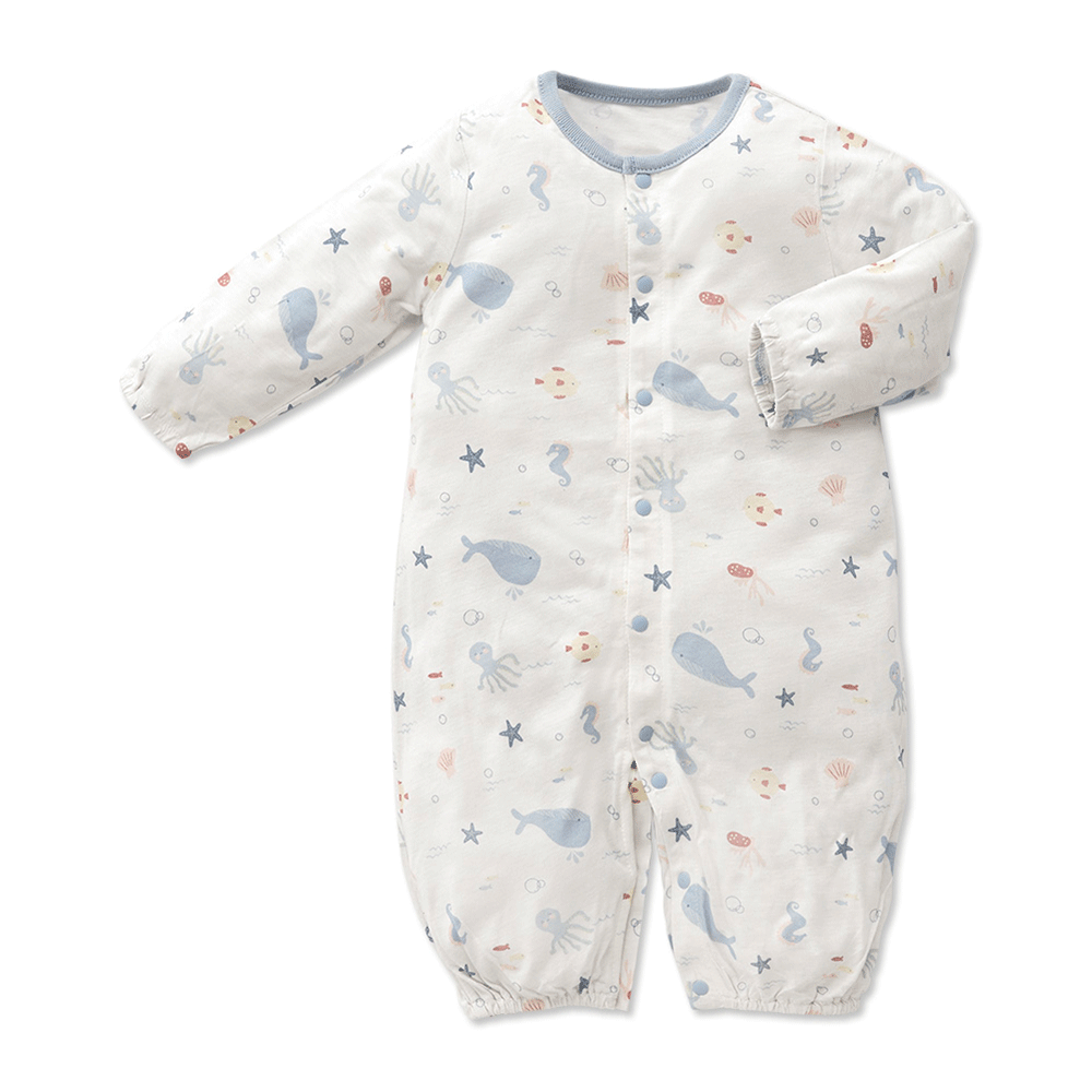 【Baby City娃娃城】石墨烯長袖兩用兔裝/50-70cm海底世界