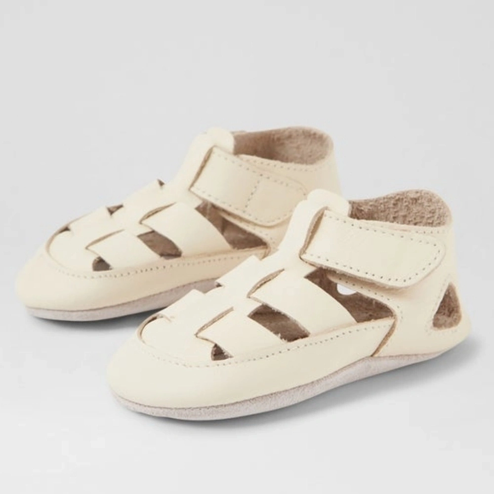 【BOBUX】真皮寶寶成長鞋/海潮格紋/香草米