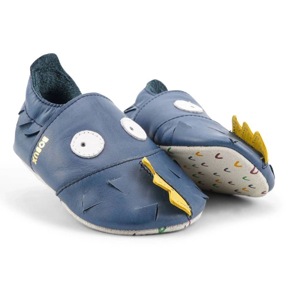 【BOBUX】真皮寶寶成長鞋/小怪獸/海軍藍
