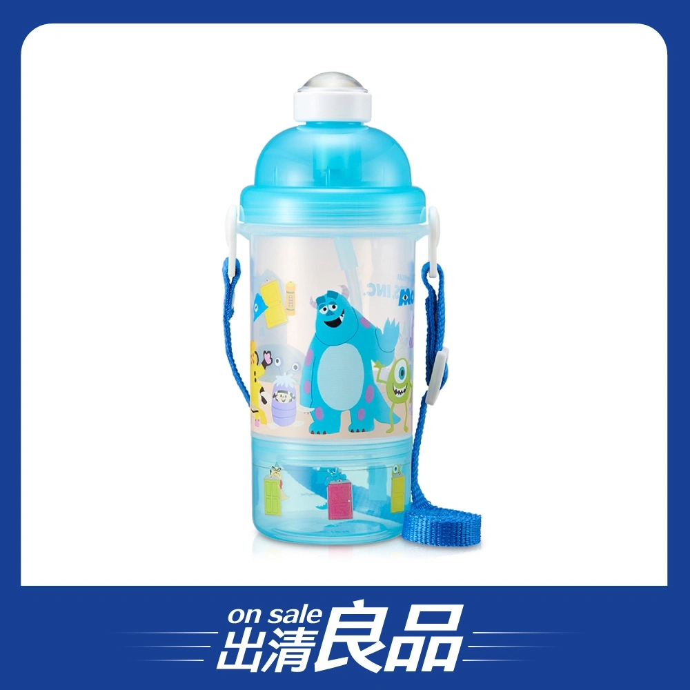 【出清良品】【Baby City娃娃城】迪士尼怪獸電力公司雙層彈跳吸管水壺