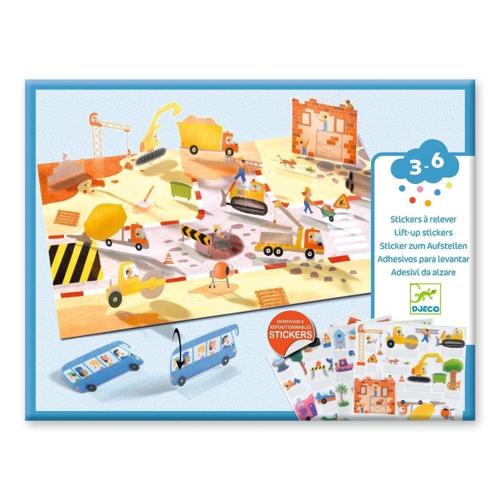 【DJECO智荷】立體貼紙/交通工具