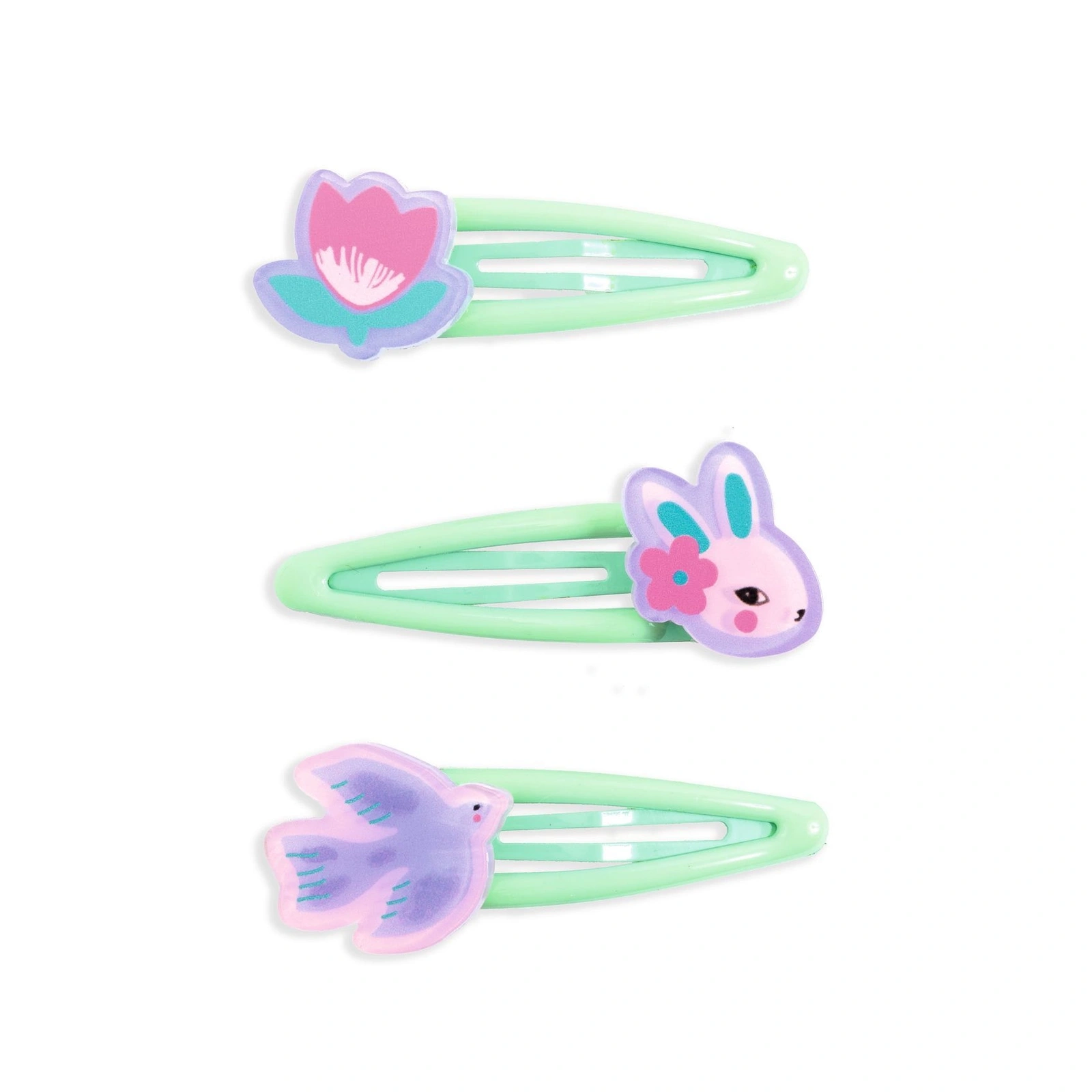 【DJECO智荷】飾品/花園童話髮夾(綠)