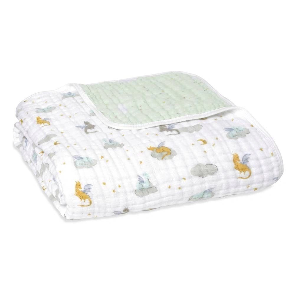 【Aden&Anais】經典四層紗厚毯/飛龍在天