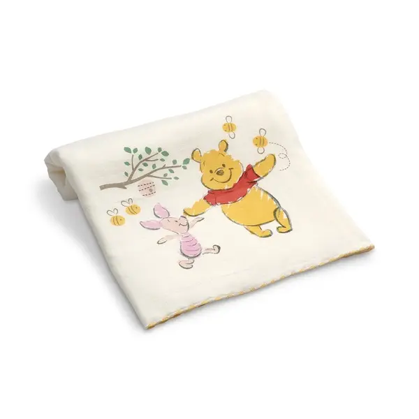 【Baby City娃娃城】維尼紗布浴巾