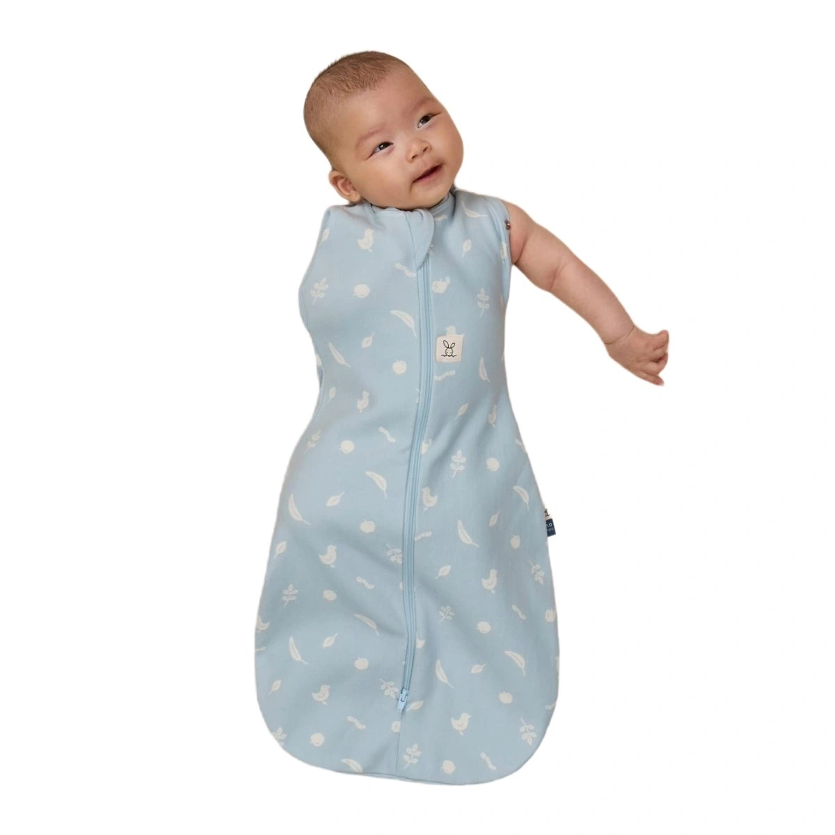 【ergoPouch】有機棉0.2tog睡袋/藍鴨鴨 雙向拉鍊 穿脫簡便 替換尿布方便 防踢背心 提升睡眠品質 髖關節友善 柔軟親膚材質 敏感肌寶寶適用