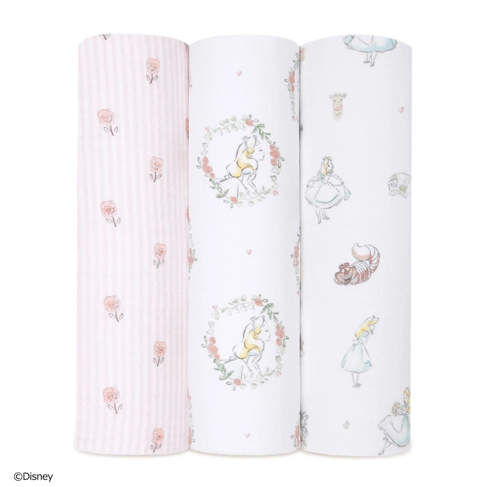 【Aden&Anais】經典多功能包巾3入/夢遊愛麗絲