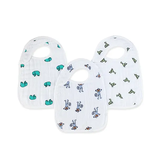 【Aden&Anais】經典圍兜3入/可愛動物