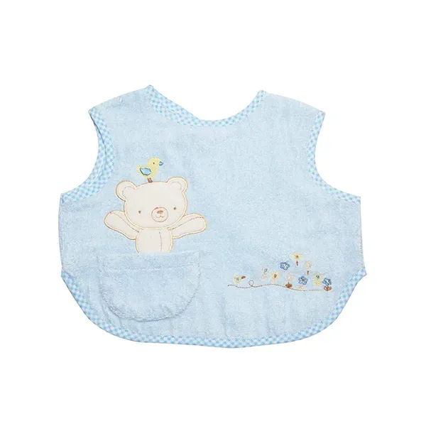 【Baby City娃娃城】歐洲熊大圍兜/藍色