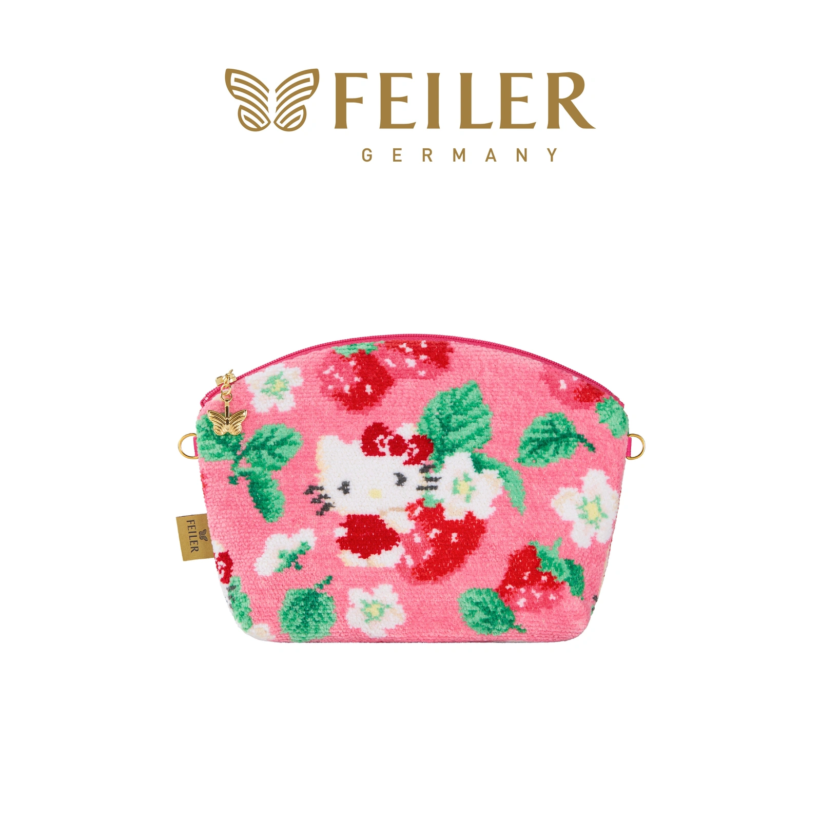 【feiler】Hello Kitty草莓物語貝殼化妝包(21X15X4)