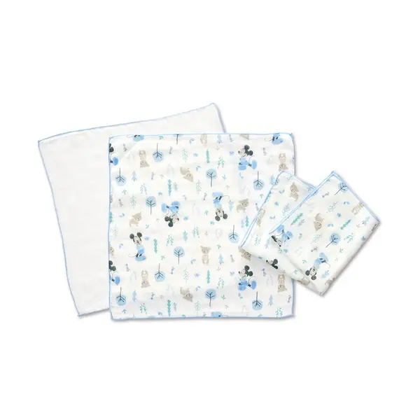 【Baby City娃娃城】米奇紗布多功能小方巾3入