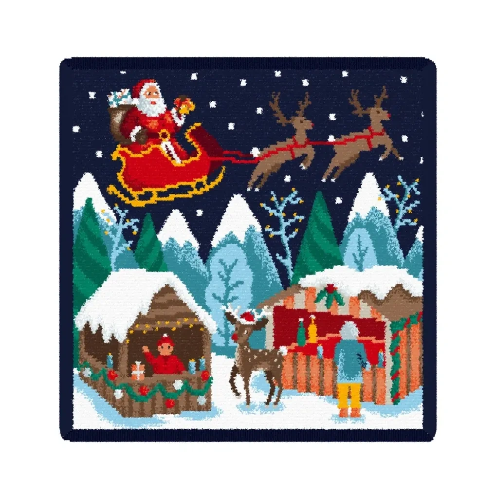 【feiler】 歡樂聖誕夜方巾(25X25)