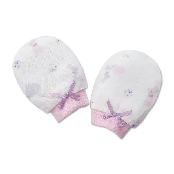 【Baby City娃娃城】天絲棉手套/粉兔(粉)